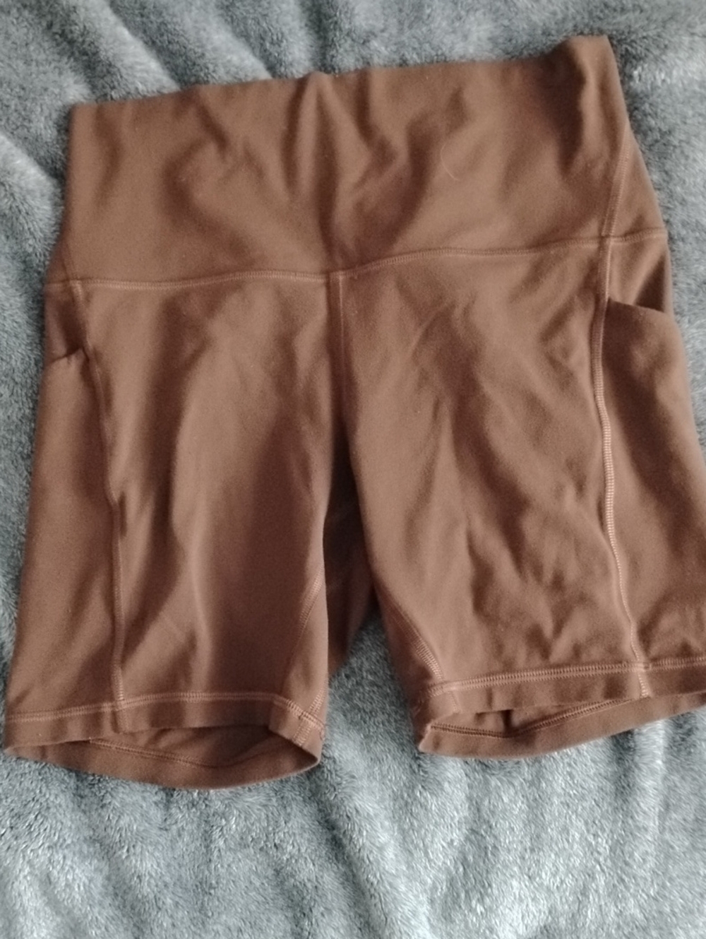 lululemon athletica Brown High-Rise Bike Shorts